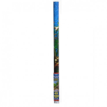 Penn Plax Double-Back Aquarium Background - Tropical Blue / Shapeless - 24 in. Tall x 48 in. Wide - Fits 45-120 Gallon Tanks