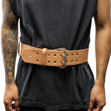 Last Punch 6 in. New Leather Weight Lifting Belt Padded Power Good Quality all Sizes