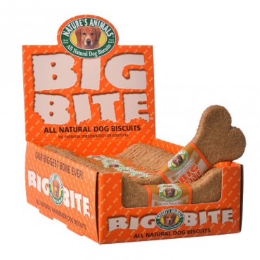Natures Animals Big Bite Dog Treat - Peanut Butter Flavor - 24 Pack