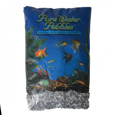 Pure Water Pebbles Aquarium Gravel - Salt and Pepper - 25 lbs - 3.1-6.3 mm Grain