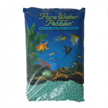 Pure Water Pebbles Aquarium Gravel - Turquoise - 25 lbs - 3.1-6.3 mm Grain