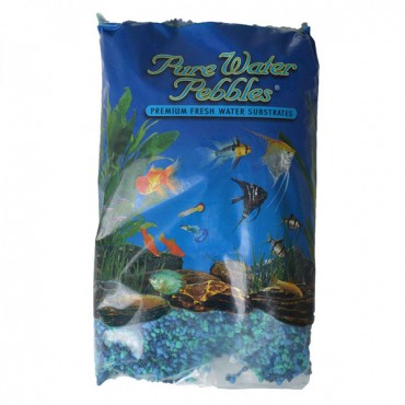 Pure Water Pebbles Aquarium Gravel - Blue Lagoon - 25 lbs - 3.1-6.3 mm Grain