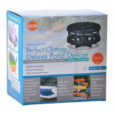 K & H Perfect Climate Delux De-Icer - 250 Watts - For Ponds up to 1,000 Gallons