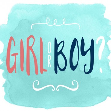 Gender Reveal - Watercolor Boy or Girl