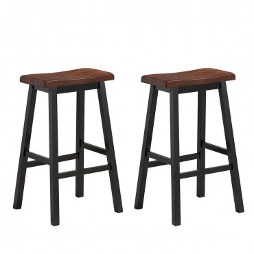29 In. H Dining Room Set Of 2 Bar Stools Pub Chair