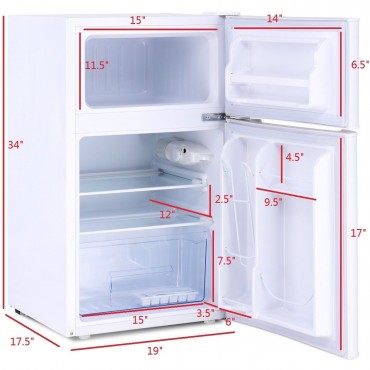 3.2 Cu Ft. Compact Stainless Steel Refrigerator