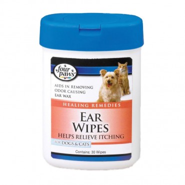 Four Paws Ear Wipes for Dogs and Cats - 25 Wipes