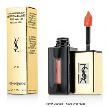 Yves Saint Laurent - Rouge Pur Couture Vernis A Levres Pop Water Glossy Stain 207 Juicy Peach 6ml/0.2oz