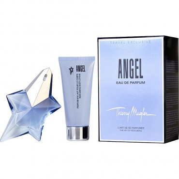 Angel - Eau De Parfum Spray Refillable 1.7 oz And Free Body Lotion 3.5 oz Travel Offer
