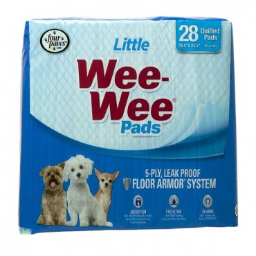 Four Paws Wee Wee Pads for Little Dogs - 28 Pack - 22 in. Long x 23 in. Wide