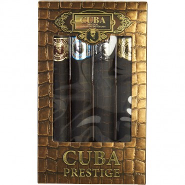 Cuba Variety - 4 Piece Variety Prestige Includes Classic Black Platinum And Legacy And All Are Eau De Toilette Spray 1.17 oz