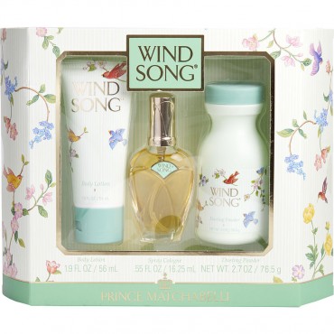 Wind Song - Cologne Spray 0.55 oz And Body Lotion 1.9 oz And Dusting Powder 2.7 oz