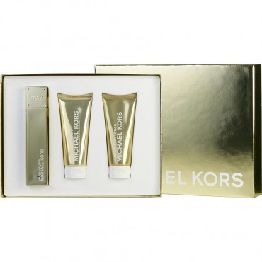 Michael Kors 24k Brilliant Gold - Eau De Parfum Spray 3.4 oz And Body Lotion 3.4 oz And Body Wash 3.4 oz