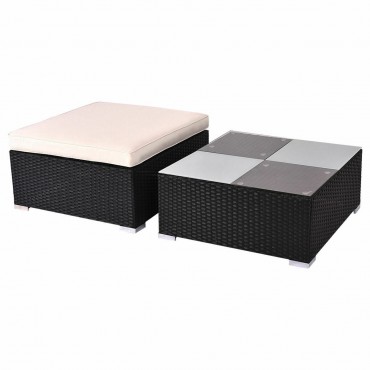 Outdoor Patio Rattan Furniture Set Infinitely Combination With Cushion
