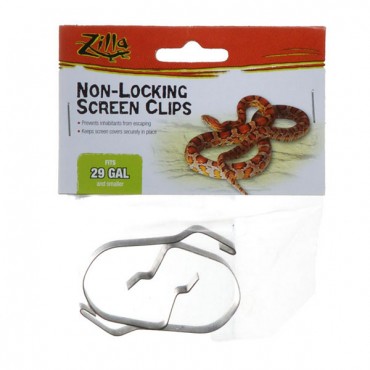 Zilla Fresh Air Non-Locking Screen Clips - 29 Gallon Tanks and Up - 5 Pieces