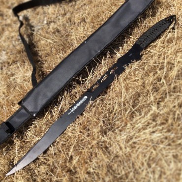 27 in. Wholesale Ninja Sword with Sheath Black Full Tang Sword 