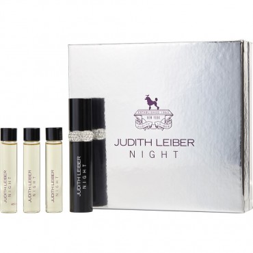Judith Leiber Night - Eau De Parfum Refill 0.33 oz Mini Three Pieces And Refillable Purser Empty