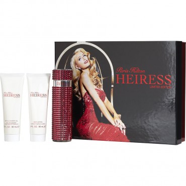 Heiress Paris Hilton - Eau De Parfum Spray 3.4 oz And Body Lotion 3 oz And Shower Gel 3 oz Bling Edition