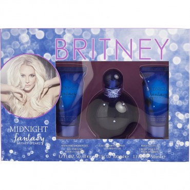 Midnight Fantasy Britney Spears - Eau De Parfum Spray 3.3 oz And Body Souffle 1.7 oz And Shower Gel 1.7 oz