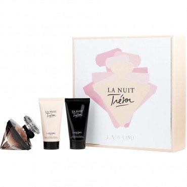 Tresor La Nuit - Eau De Parfum Spray 1.7 oz And Body Lotion 1.7 oz And Shower Gel 1.7 oz