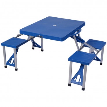 Outdoor Folding Camping Table And Bench Set