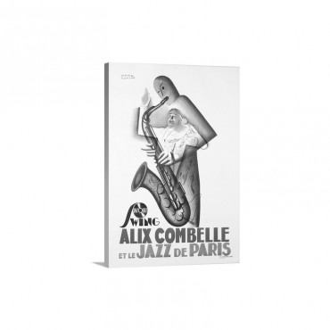 Alex Combelle, Jazz de Paris,Vintage Poster, by Paul Colin Wall Art - Canvas - Gallery Wrap