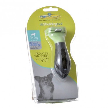 Furminator deShedding Tool for Dogs - Long Hair Toy Dogs Over 2 Hair Length