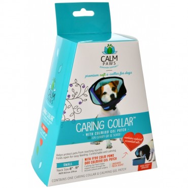 Calm Paws Caring Collar with Calming Gel Patch for Dogs - Small - 1 Count - Neck  8-11