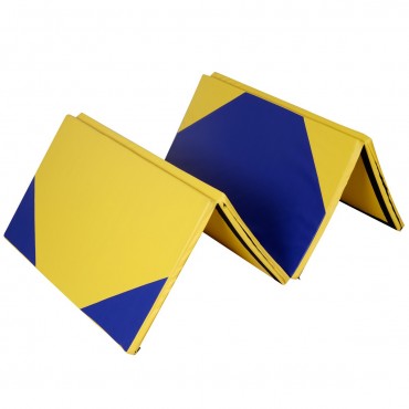 4 Ft. x 10 Ft. x 2 In. Hexagonal Splicing Thick Folding Panel Gymnastics Mat