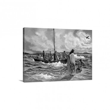 Christ walking on the Sea of Galilee Wall Art - Canvas - Gallery Wrap