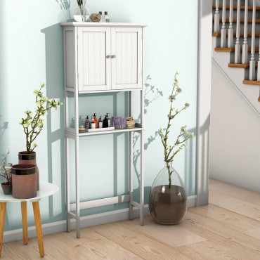 Over The Toilet Bathroom Storage Space Saver With Shelf
