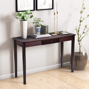 Wood Entryway Side Sofa Accent Console Table