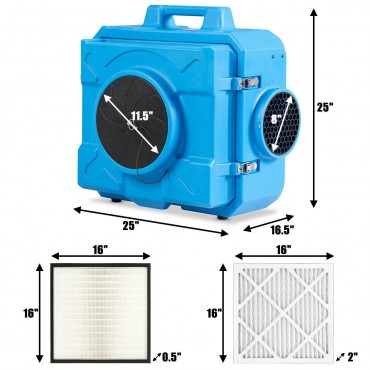 Industrial Commercial HAPE Air Scrubber Negative Air Purifier