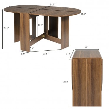 Folding Drop Leaf Dining Table Console Table