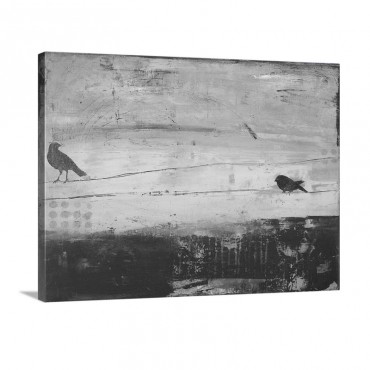2 Birds On The Line Wall Art - Canvas - Gallery Wrap