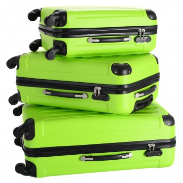 GLOBALWAY 3 Pcs Luggage Trolley Case Set