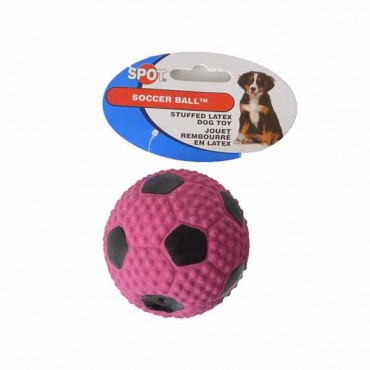 Spot Socer Ball Stuffed Latex Dog Toy - 3.1 in. Diameter - 4 Pieces