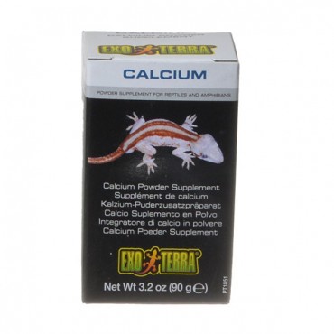 Exo-Terra Calcium Powder Supplement for Reptiles and Amphibians - 3.2 oz - 90 g - 4 Pieces