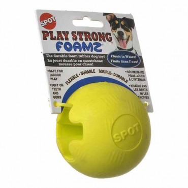 Spot Play Strong Foamz Dog Toy - Ball - 3.25 in. Diameter - Assorted Colors - 2 Pieces