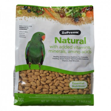 ZuPreem Natural Blend Bird Food - Parrot and Conure - 3.25 lbs
