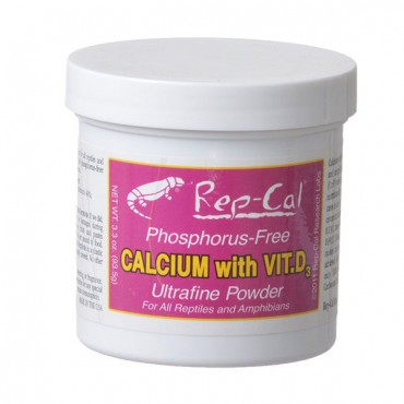 Rep Cal Phosphorus Free Calcium with Vitamin D3 - Ultra fine Powder - 3.3 oz - 2 Pieces