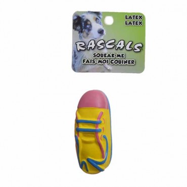 Rascals Latex Small Tennis Shoe Dog Toy - 3.5 in. Long - 4 Pieces