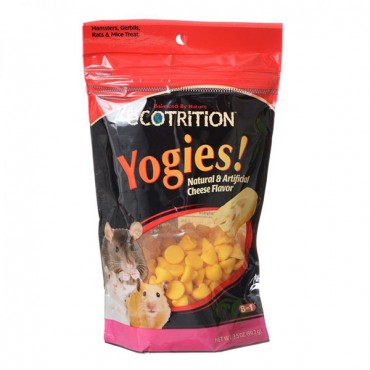 Ecotrition Yogies Hamster, Gerbil and Rat Treat - Cheese Flavor - 3.5 oz - 4 Pieces