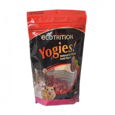 Ecotrition Yogies Hamster, Gerbil and Rat Treat - Fruit Flavor - 3.5 oz - 3 Pieces