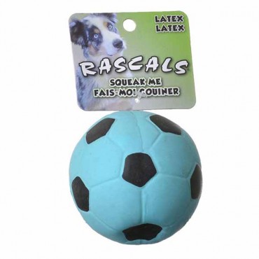 Rascals Latex Soccer Ball for Dogs - Blue - 4 Pieces