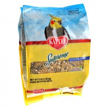 Kaytee Supreme Natural Blend Bird Food - Cockatiel - 3 lbs