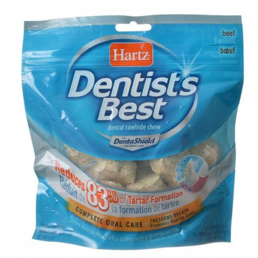 Hartz Dentist's Best Bones with DentaShield - 3 in. Long - 6 Pack - 2 Pieces