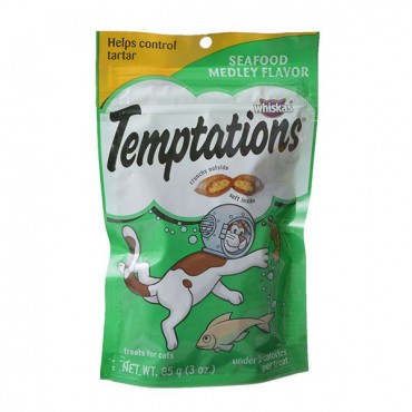 Whiskas Temptations - Seafood Medley Flavor - 3 oz - 4 Pieces