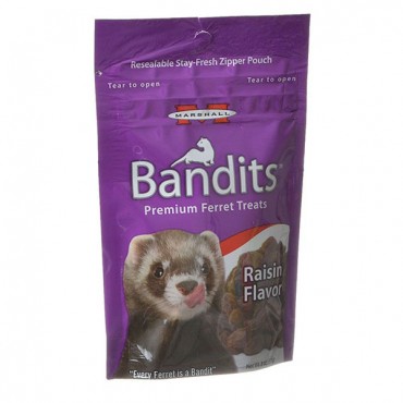 Marshall Bandits Premium Ferret Treats - Rasin Flavor - 3 oz - 3 Pieces