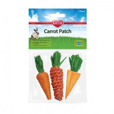 Kaytee Carrot Patch Chew Toys - 3 Pack - 3 in. - 4 in. Long - 4 Pieces